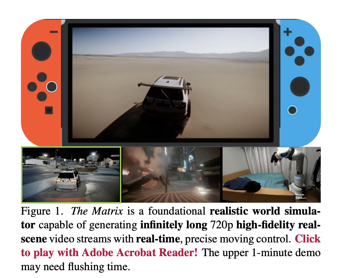 Conozca The Matrix: un nuevo enfoque de IA para la generación de videos de duración infinita y en tiempo real